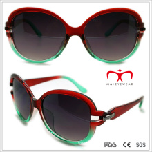 Plastic Ladies Sunglasses with Metal and Rhinestore Decoration (WSP508320)